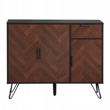 Modern Black Coffee Cabinet 90 x 30 x 71.5 cm with Shelf