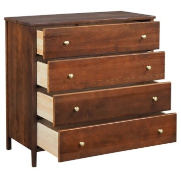 Colorado II Gold Solid Wood Chestnut Sideboard with 4 Drawers