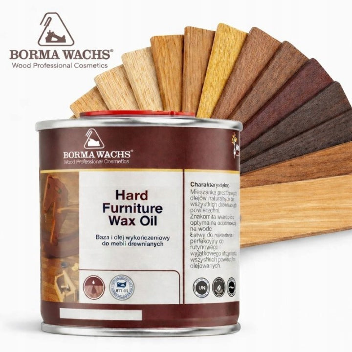 Borma Wachs Tinted Wood Oil Wax 500 ml for Furniture and Worktops