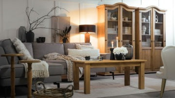 Rustic Solid Wood Display Cabinet and Bookcase