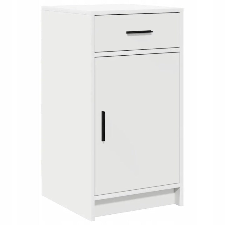 White Composite Wood Chest of Drawers 40 x 41 x 75 cm