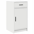 White Composite Wood Chest of Drawers 40 x 41 x 75 cm