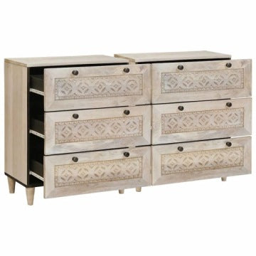 White Mango Wood Sideboard 75 cm